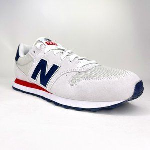 New Balance 500 Gray Red White Blue Lifestyle Shoes. Size 10.5,11,and 12 GM500SA